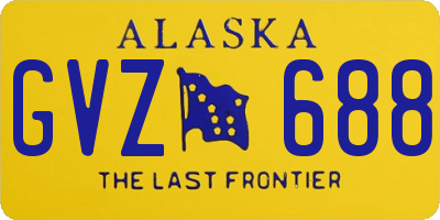 AK license plate GVZ688