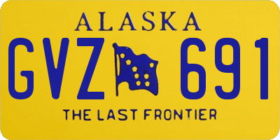 AK license plate GVZ691