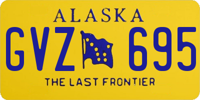 AK license plate GVZ695