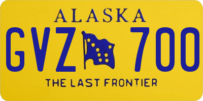 AK license plate GVZ700