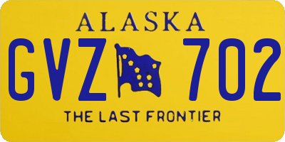 AK license plate GVZ702