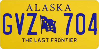 AK license plate GVZ704
