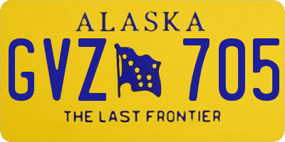 AK license plate GVZ705