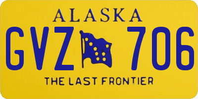 AK license plate GVZ706