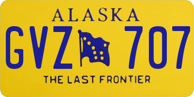 AK license plate GVZ707