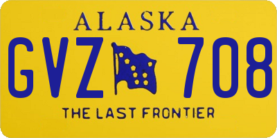 AK license plate GVZ708