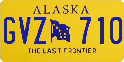 AK license plate GVZ710