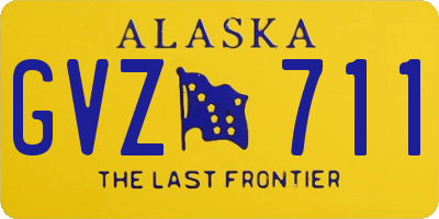 AK license plate GVZ711