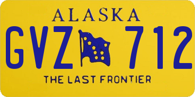 AK license plate GVZ712