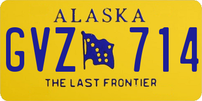 AK license plate GVZ714
