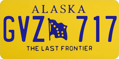 AK license plate GVZ717