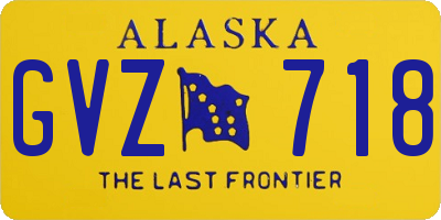 AK license plate GVZ718