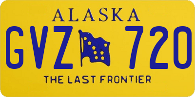 AK license plate GVZ720