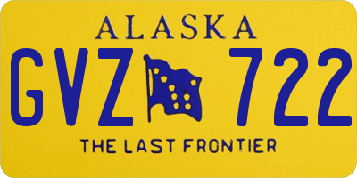 AK license plate GVZ722