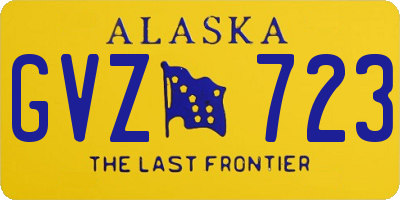 AK license plate GVZ723