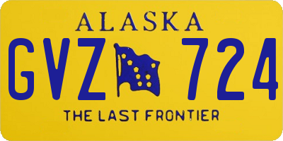 AK license plate GVZ724