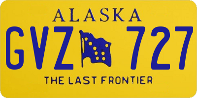 AK license plate GVZ727