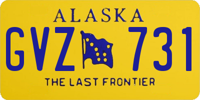 AK license plate GVZ731