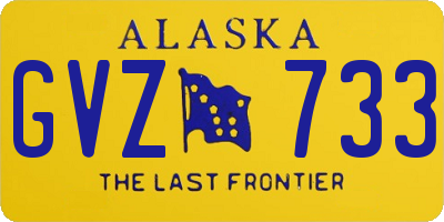 AK license plate GVZ733