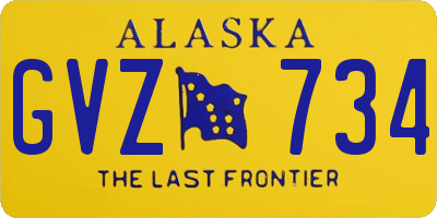 AK license plate GVZ734