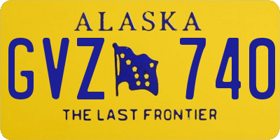 AK license plate GVZ740