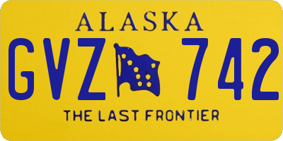 AK license plate GVZ742