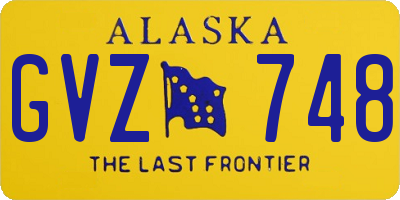 AK license plate GVZ748