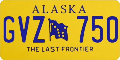 AK license plate GVZ750