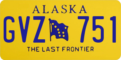 AK license plate GVZ751