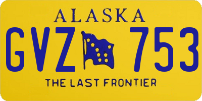 AK license plate GVZ753