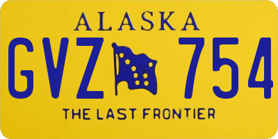 AK license plate GVZ754