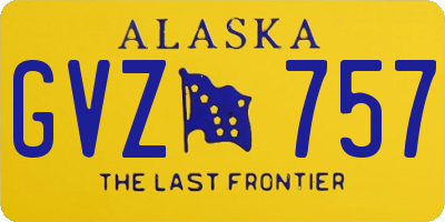 AK license plate GVZ757