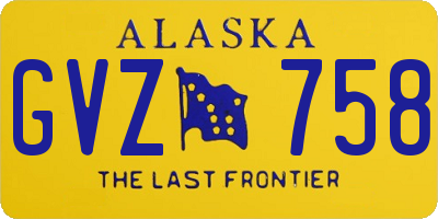 AK license plate GVZ758