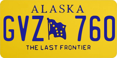 AK license plate GVZ760