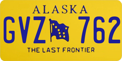 AK license plate GVZ762