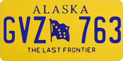 AK license plate GVZ763