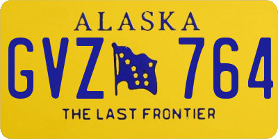 AK license plate GVZ764