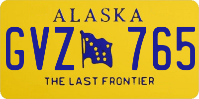 AK license plate GVZ765