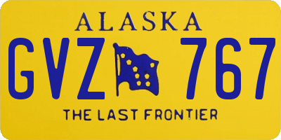 AK license plate GVZ767