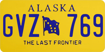 AK license plate GVZ769