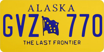 AK license plate GVZ770