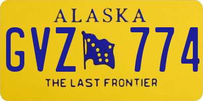 AK license plate GVZ774