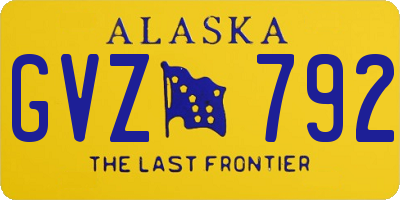 AK license plate GVZ792