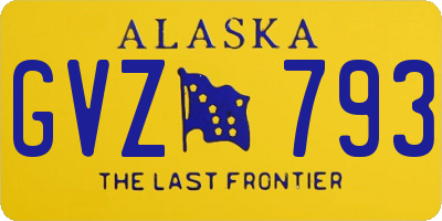 AK license plate GVZ793