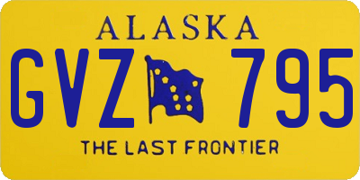 AK license plate GVZ795