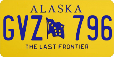 AK license plate GVZ796