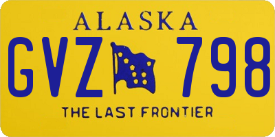 AK license plate GVZ798