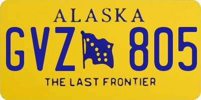 AK license plate GVZ805