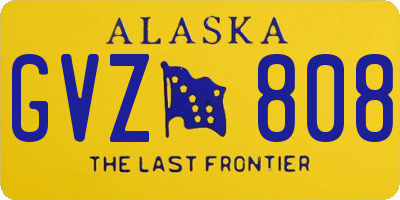 AK license plate GVZ808