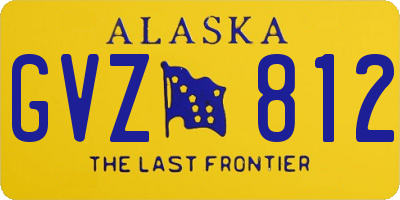 AK license plate GVZ812